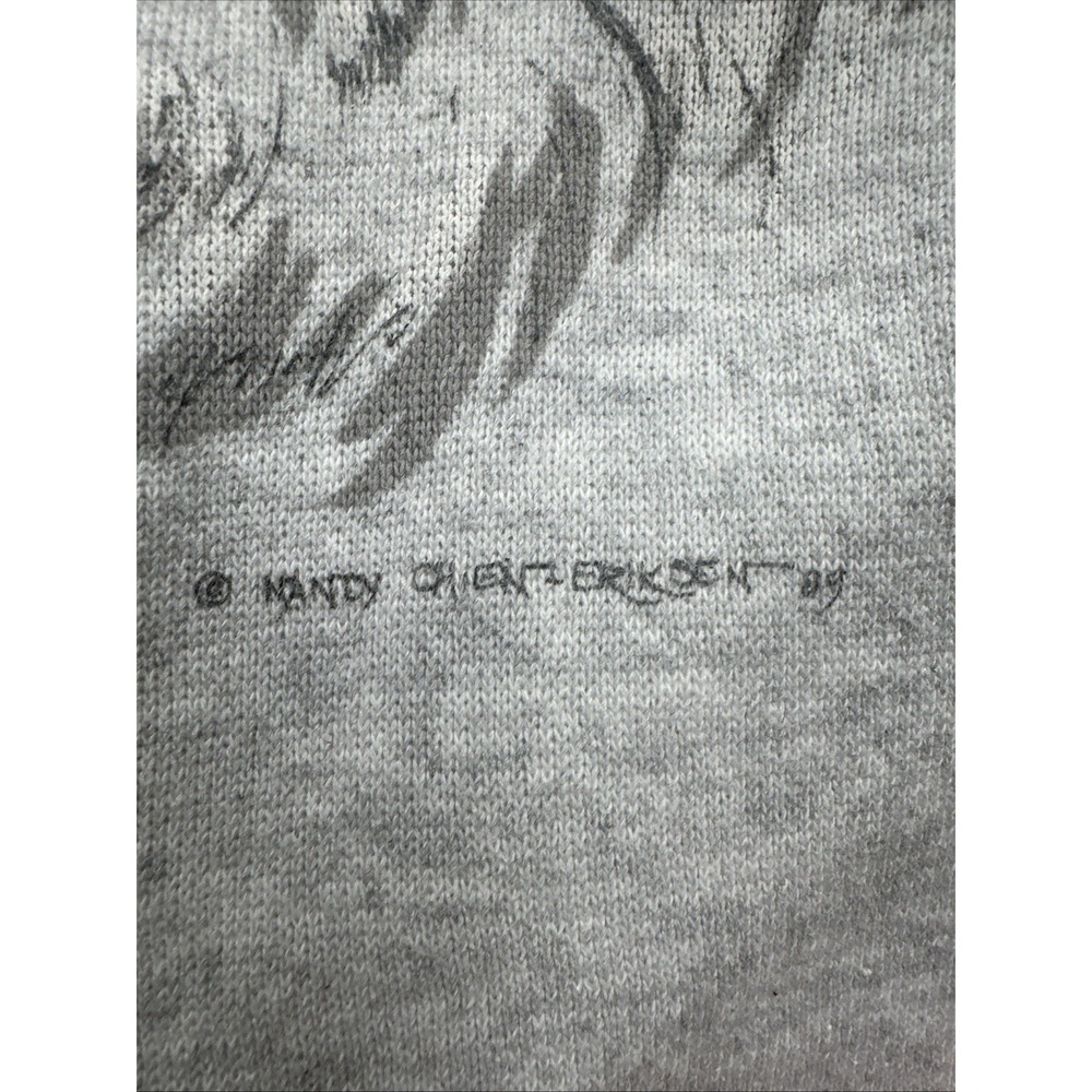 Vintage Wolf Pack Wolves Sweatshirt Crewneck Light Gray Size XXL - Picture 6 of 6